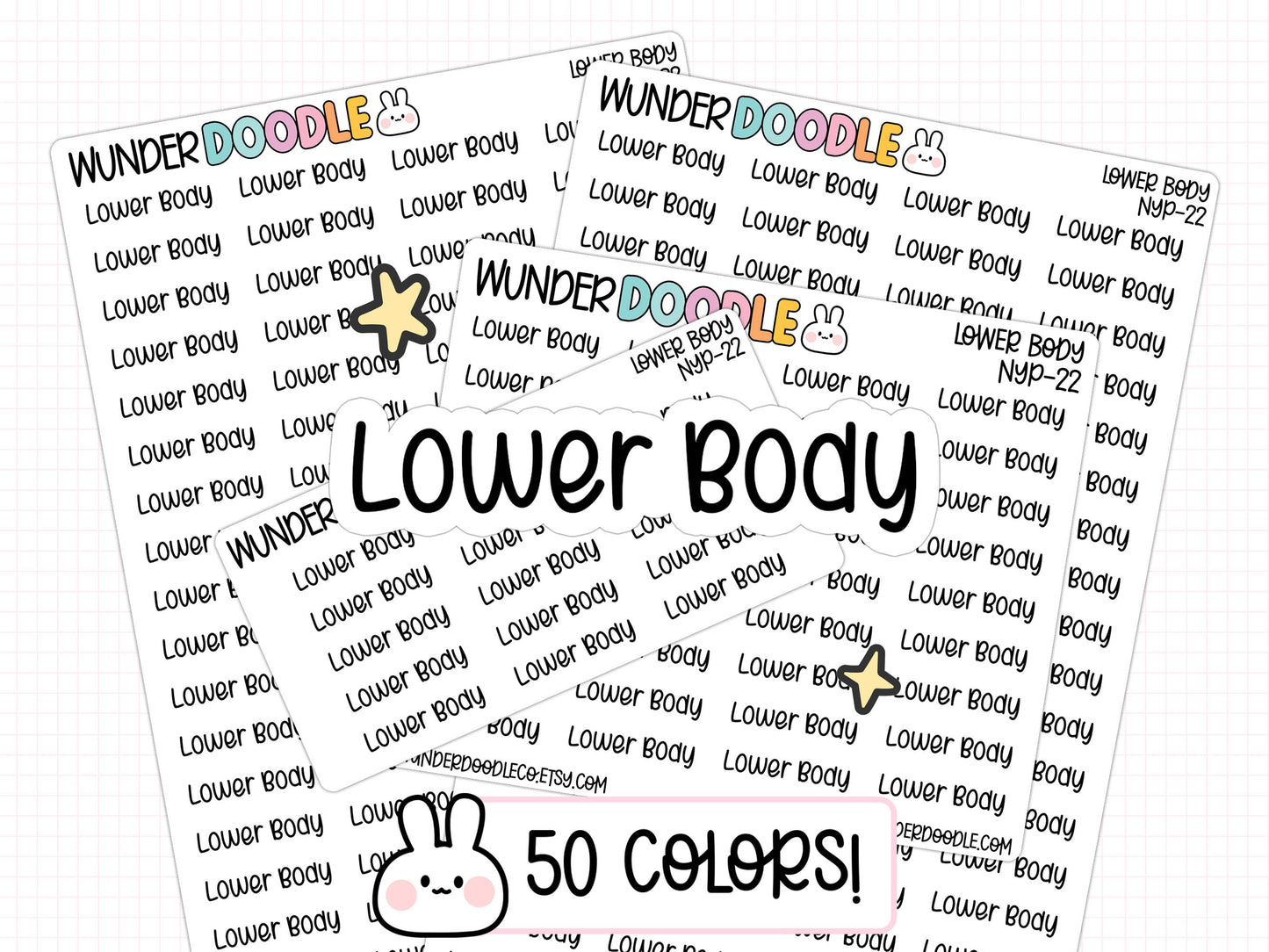 Lower Body Planner Stickers | NYP-22