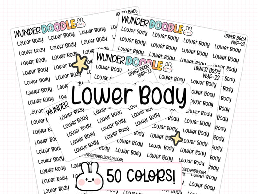 Lower Body Planner Stickers | NYP-22