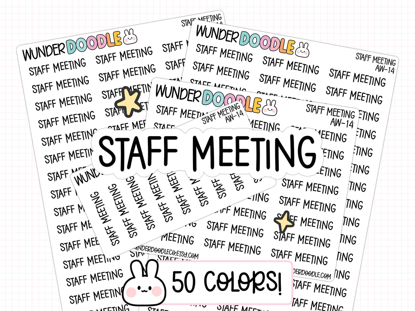 Staff Meeting Planner Stickers | AW-14