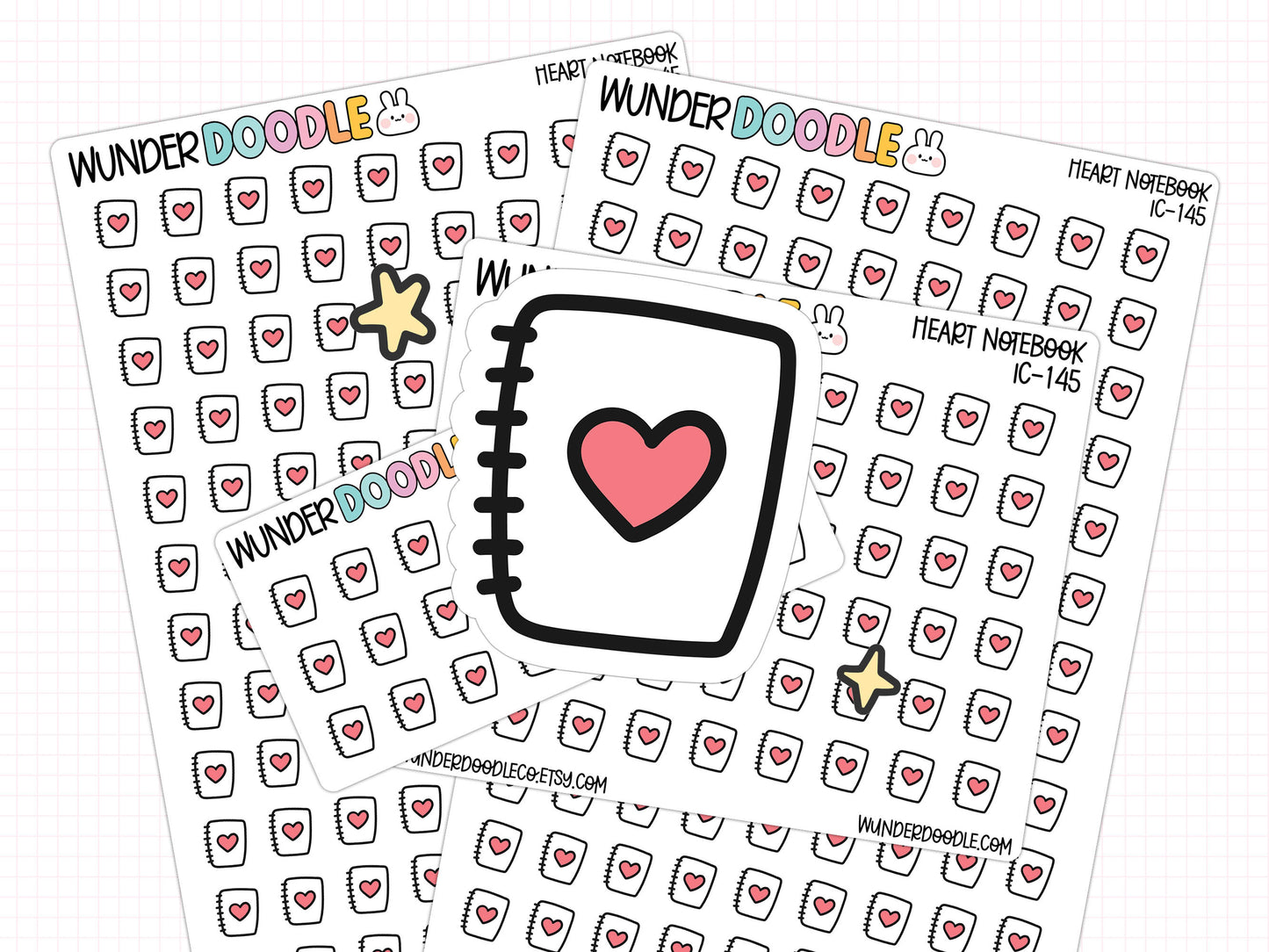 Heart Notebook Planner Stickers | IC-145