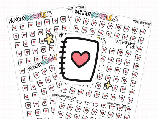 Heart Notebook Planner Stickers | IC-145