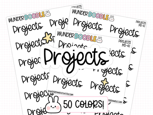 Projects Planner Stickers | MS-41