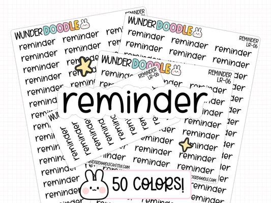 Reminder Planner Stickers | LR-06