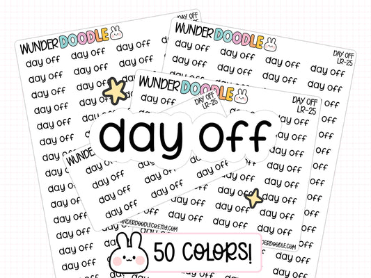 Day Off Planner Stickers | LR-25
