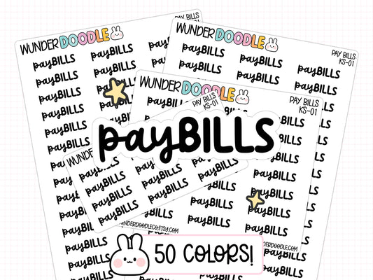 Pay Bills Planner Stickers | KS-01