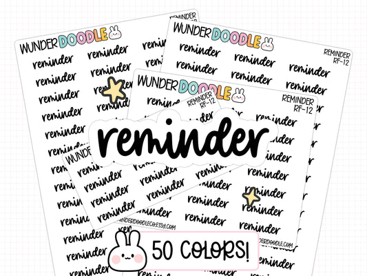 Reminder Planner Stickers | RF-12