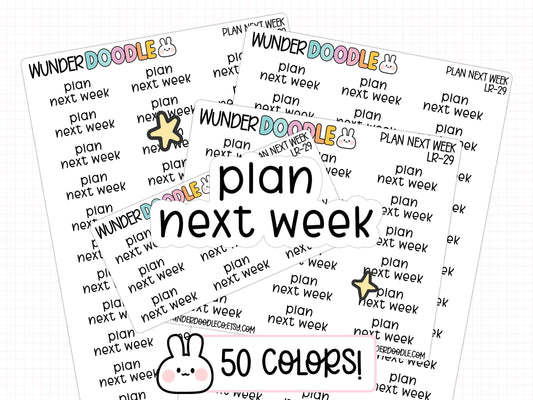 Plan Next Week Planner Stickers | LR-29