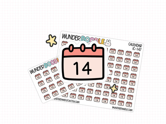 Calendar Icon Planner Stickers | IC-147