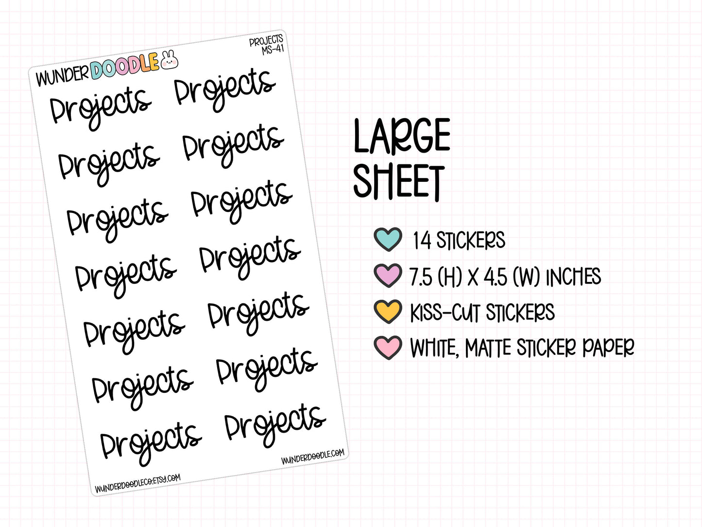 Projects Planner Stickers | MS-41