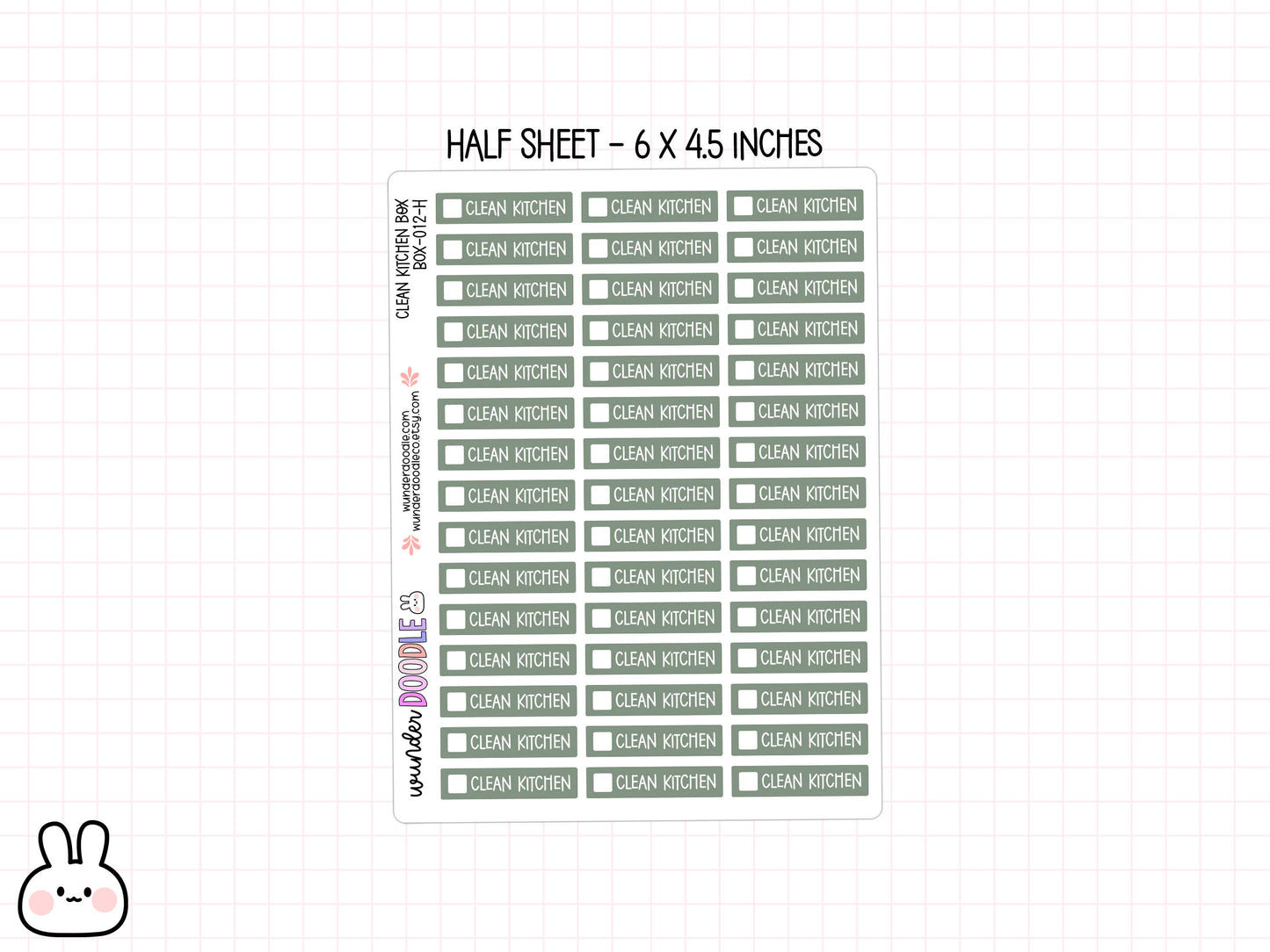 Clean Kitchen Planner Stickers | BOX-012