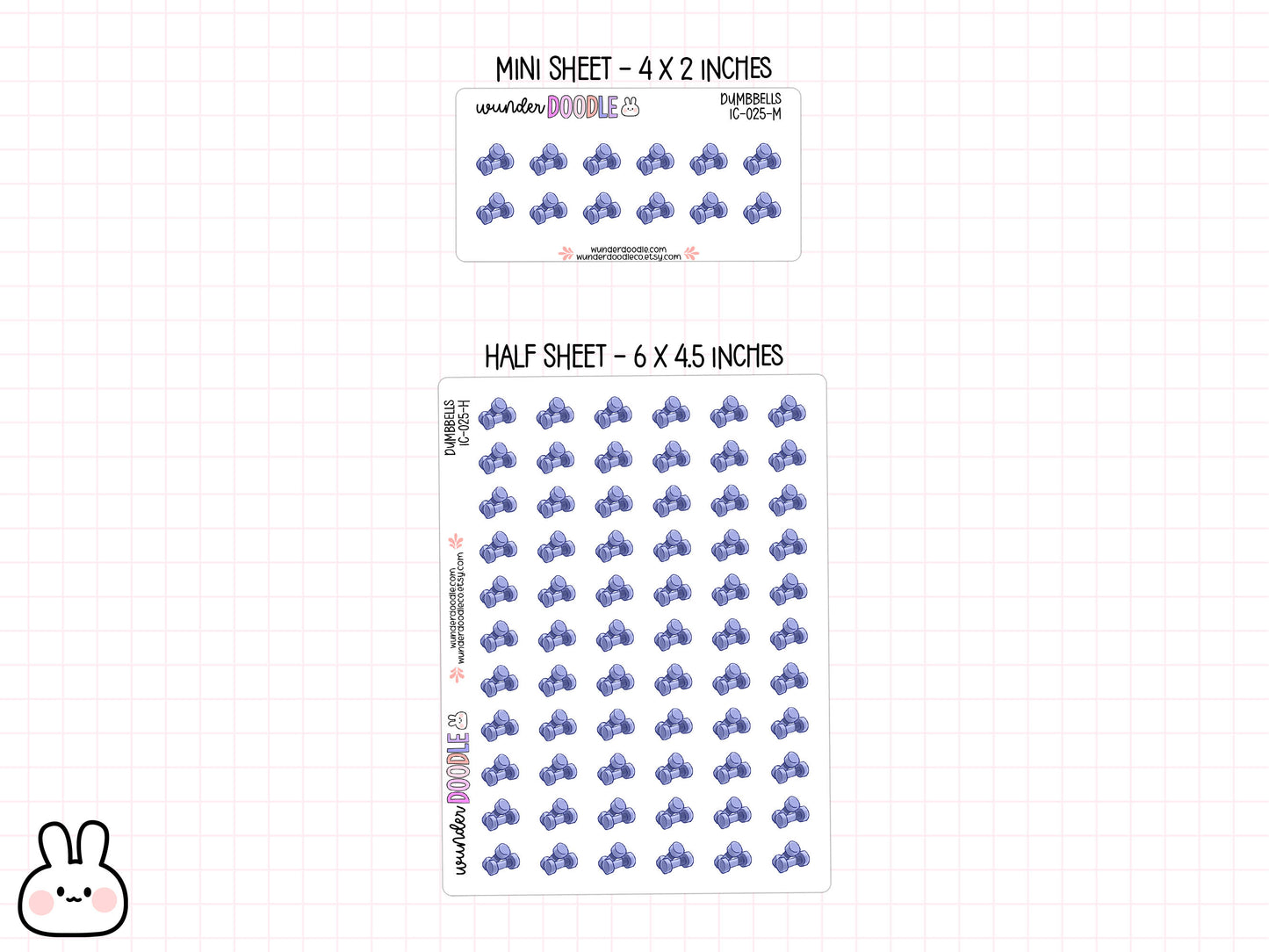 Dumbbells Planner Stickers | IC-025