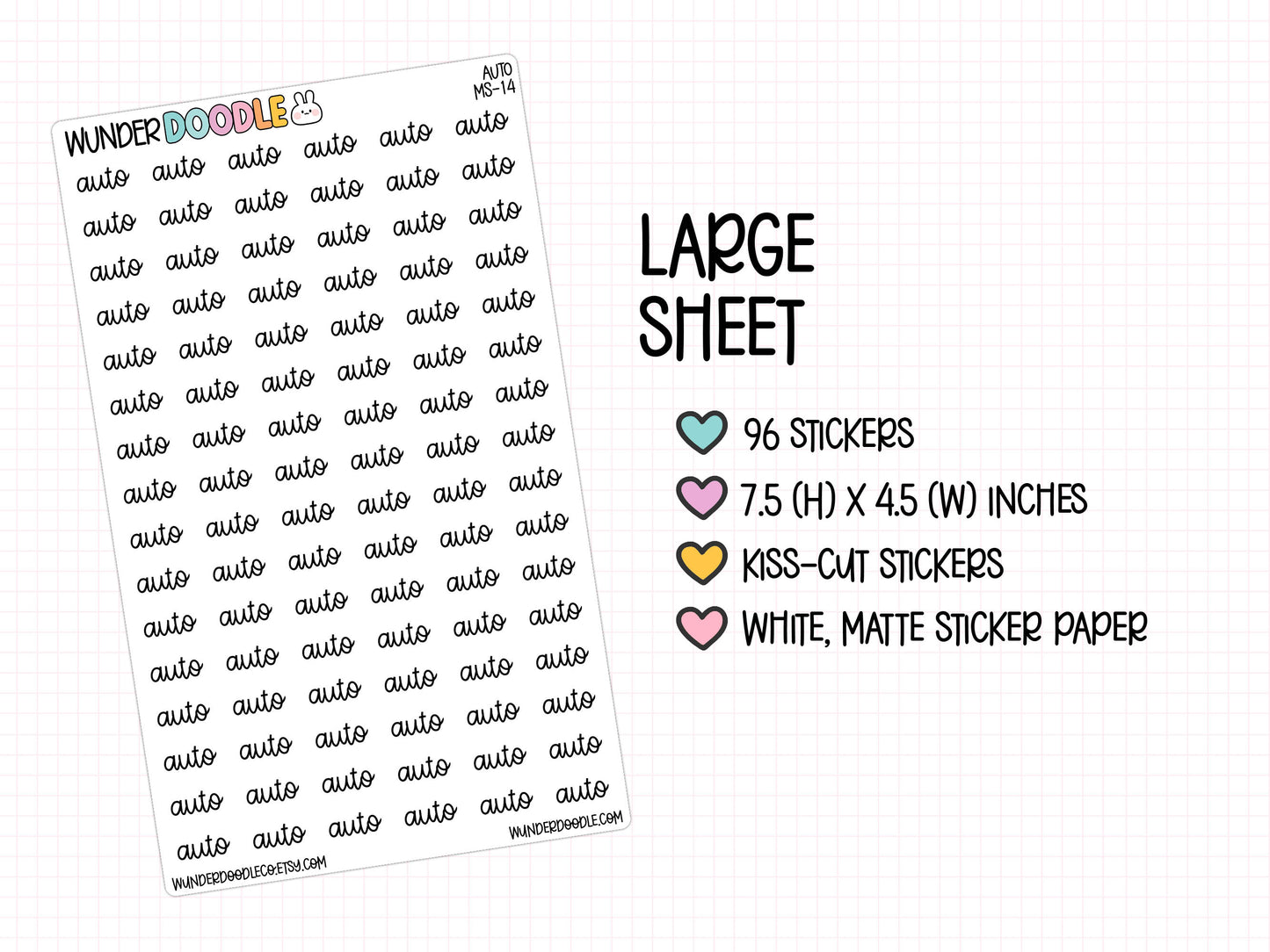 Auto Planner Stickers | MS-014
