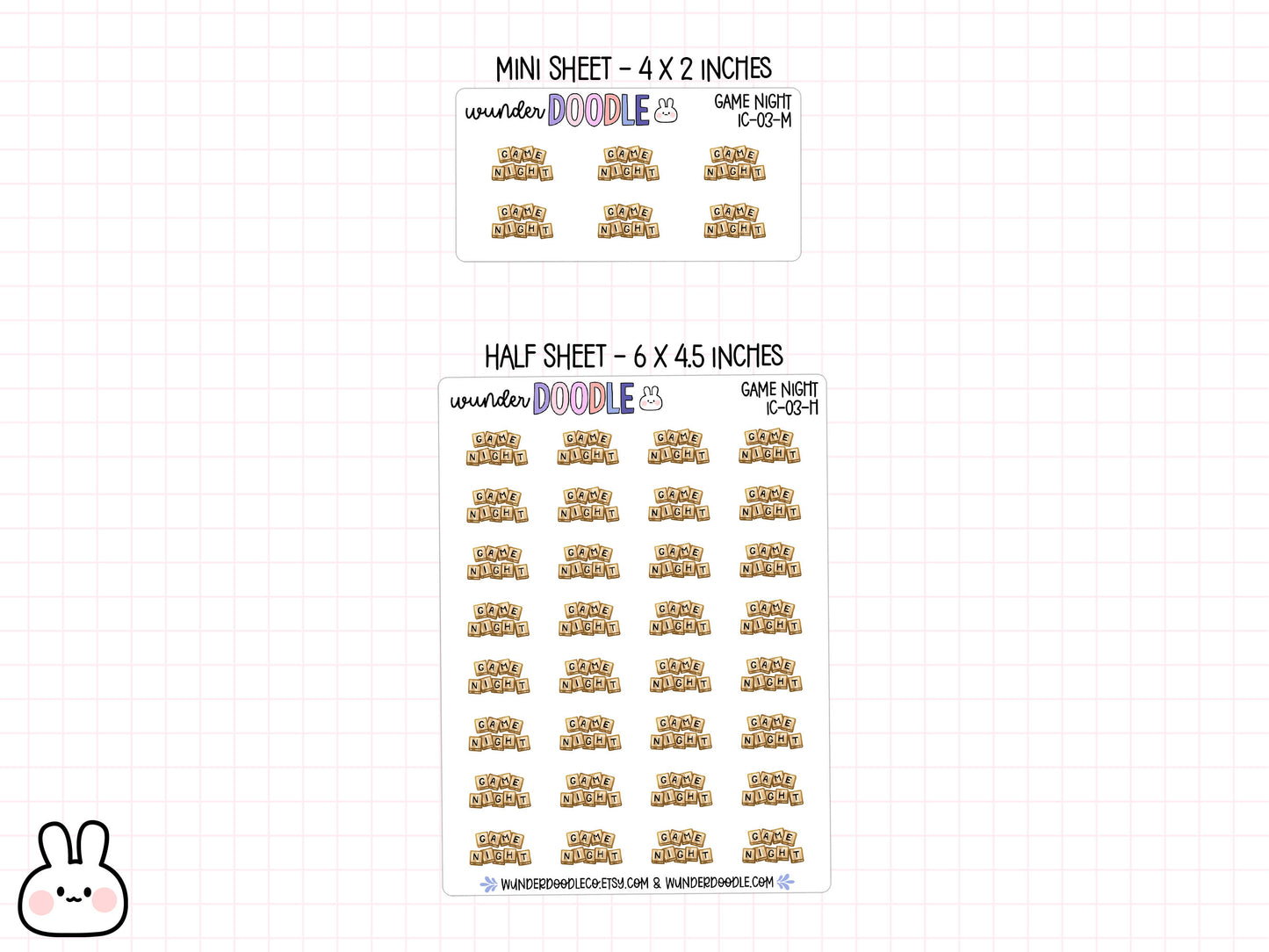 Game Night Planner Stickers | IC-03