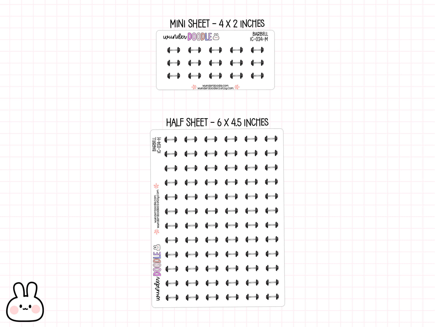 Barbell Planner Stickers | IC-034