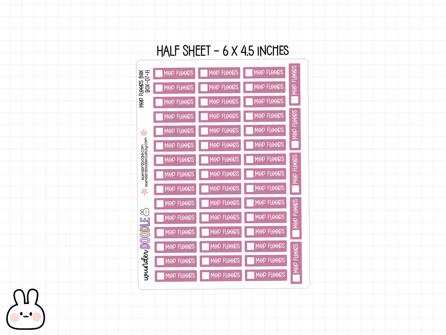 Mop Floors Planner Stickers | BOX-07