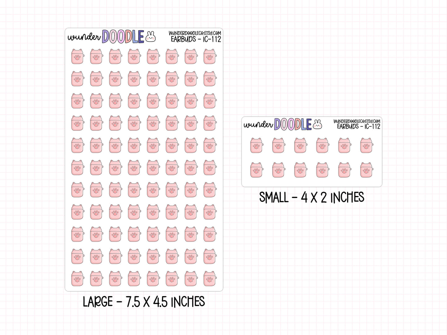 Earbuds Planner Stickers | IC-0112