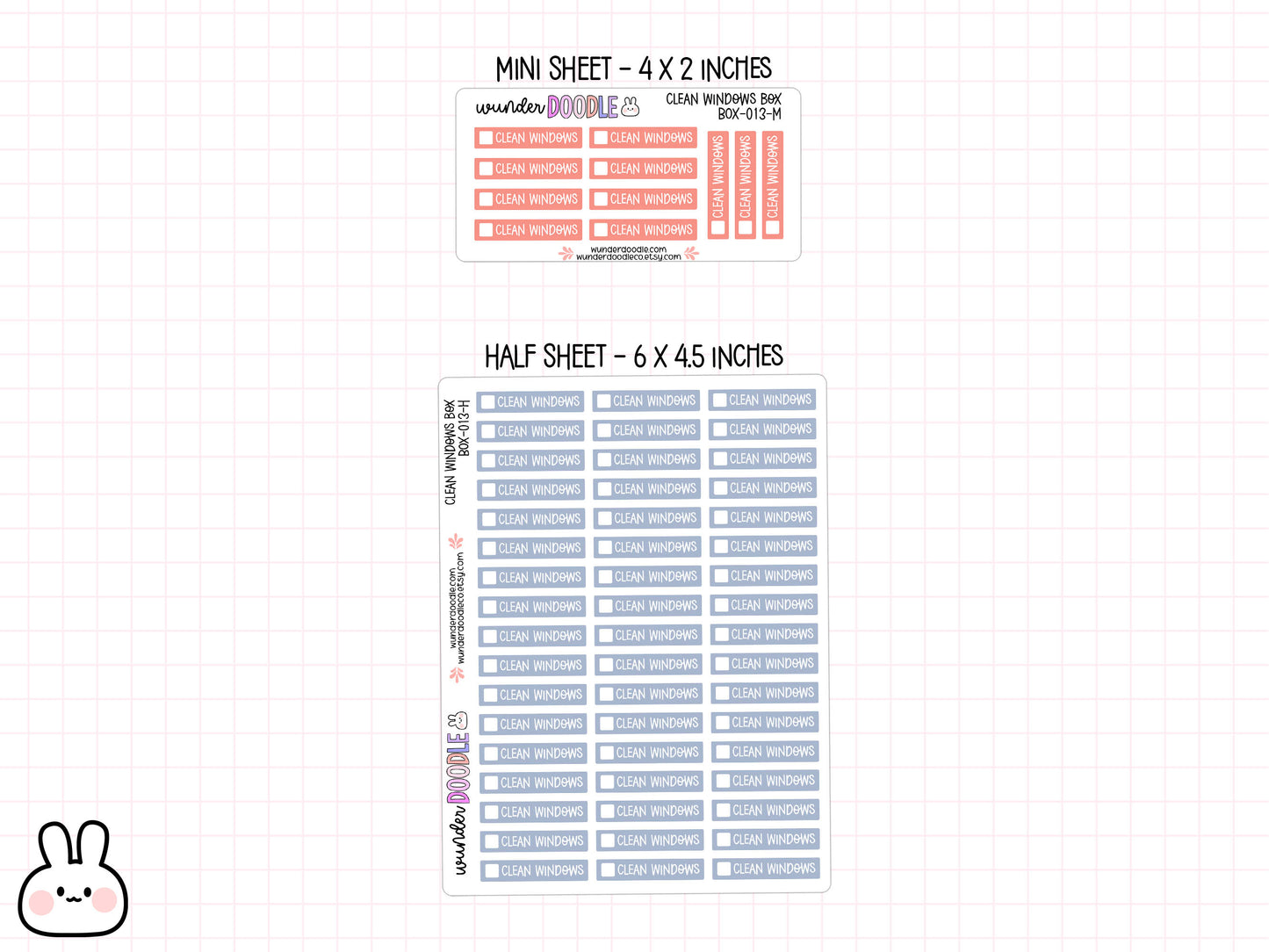 Clean Windows Planner Stickers | BOX-013