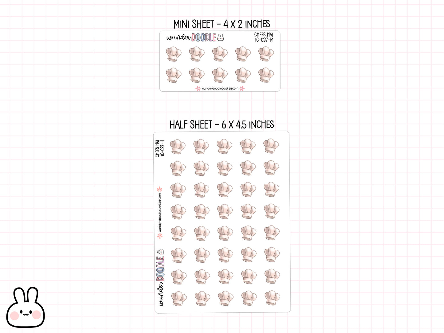 Chef Hat Planner Stickers | IC-087