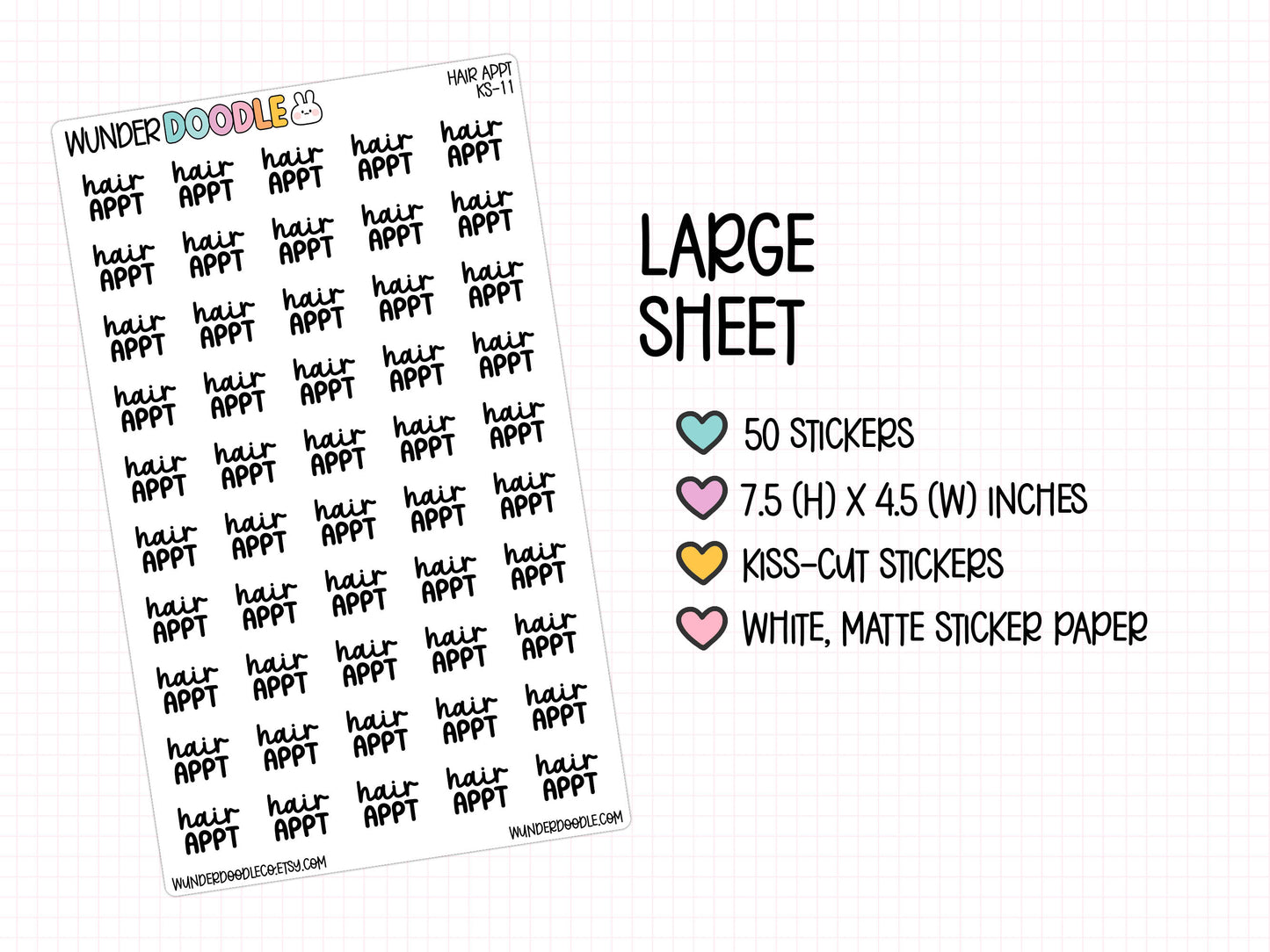 Hair Appt Planner Stickers | KS-11