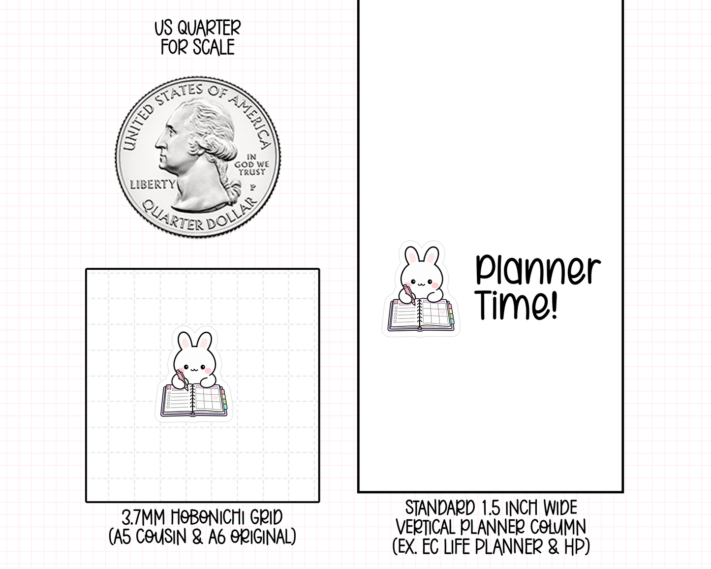 Doodle Bunny Planning Planner Stickers | IC-197