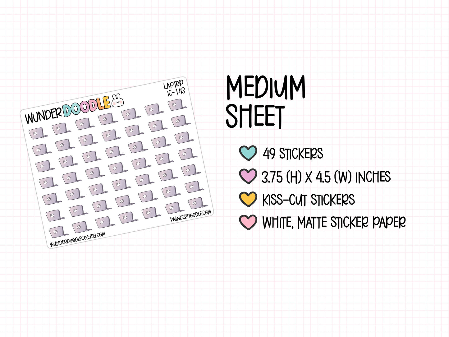 Laptop Planner Stickers | IC-143