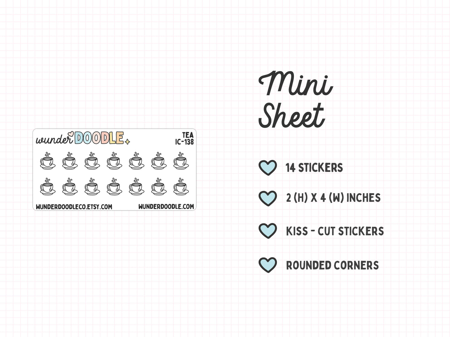 Tea Planner Stickers | IC-138