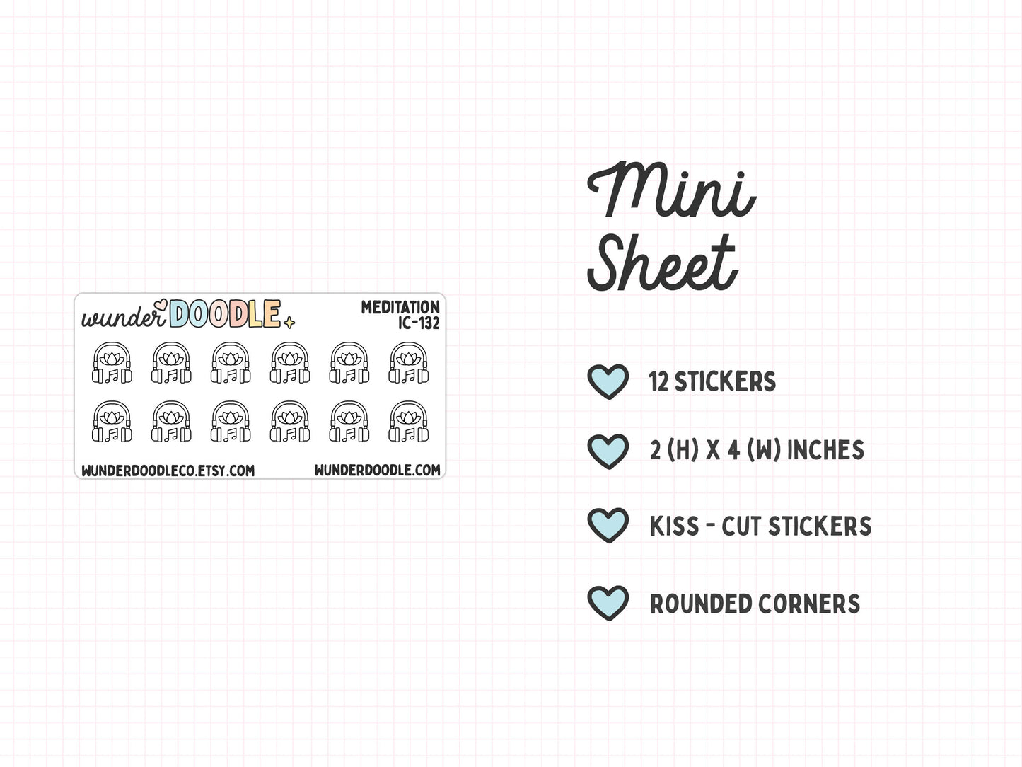 Meditation Planner Stickers | IC-132