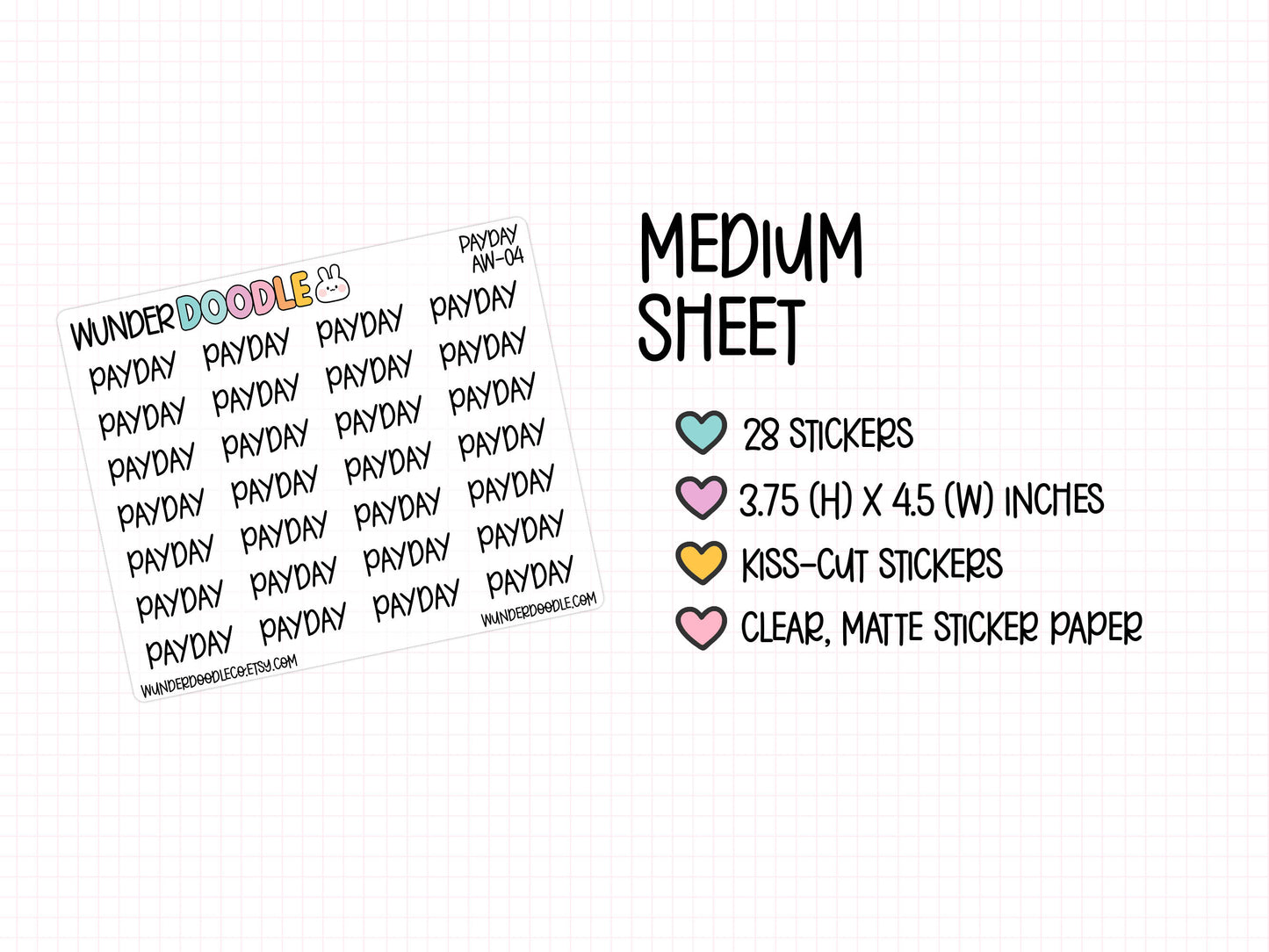 Payday Planner Stickers | AW-04-CM