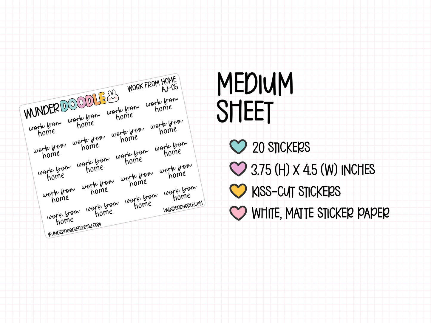 Work from Home Planner Stickers | AJ-05