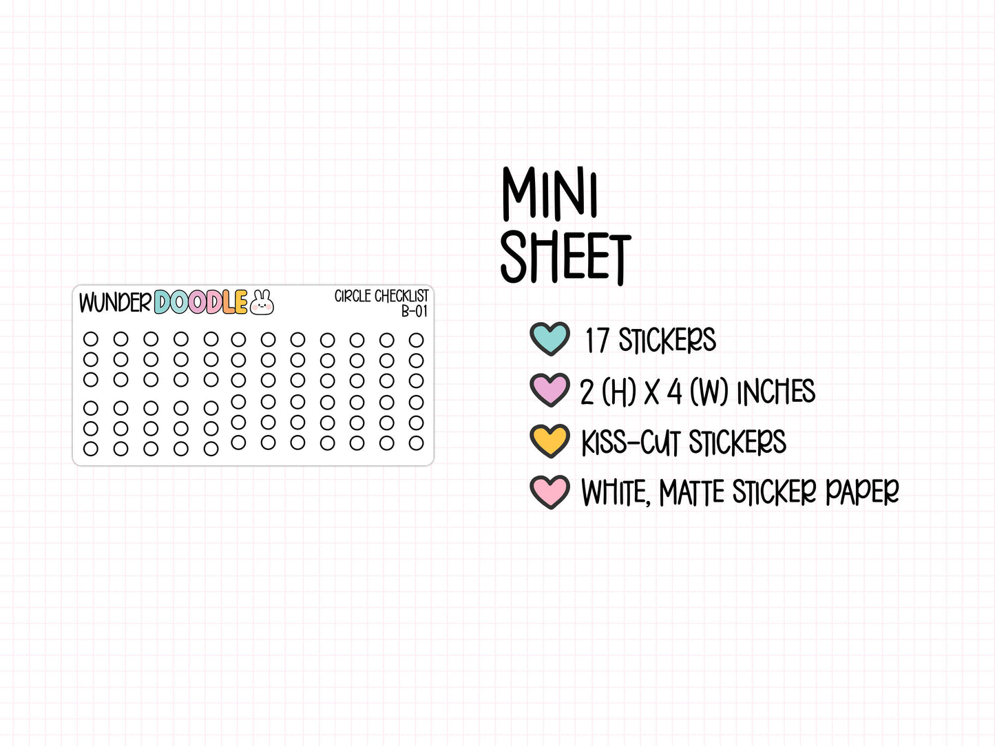 Circle Checklist Planner Stickers | B-01