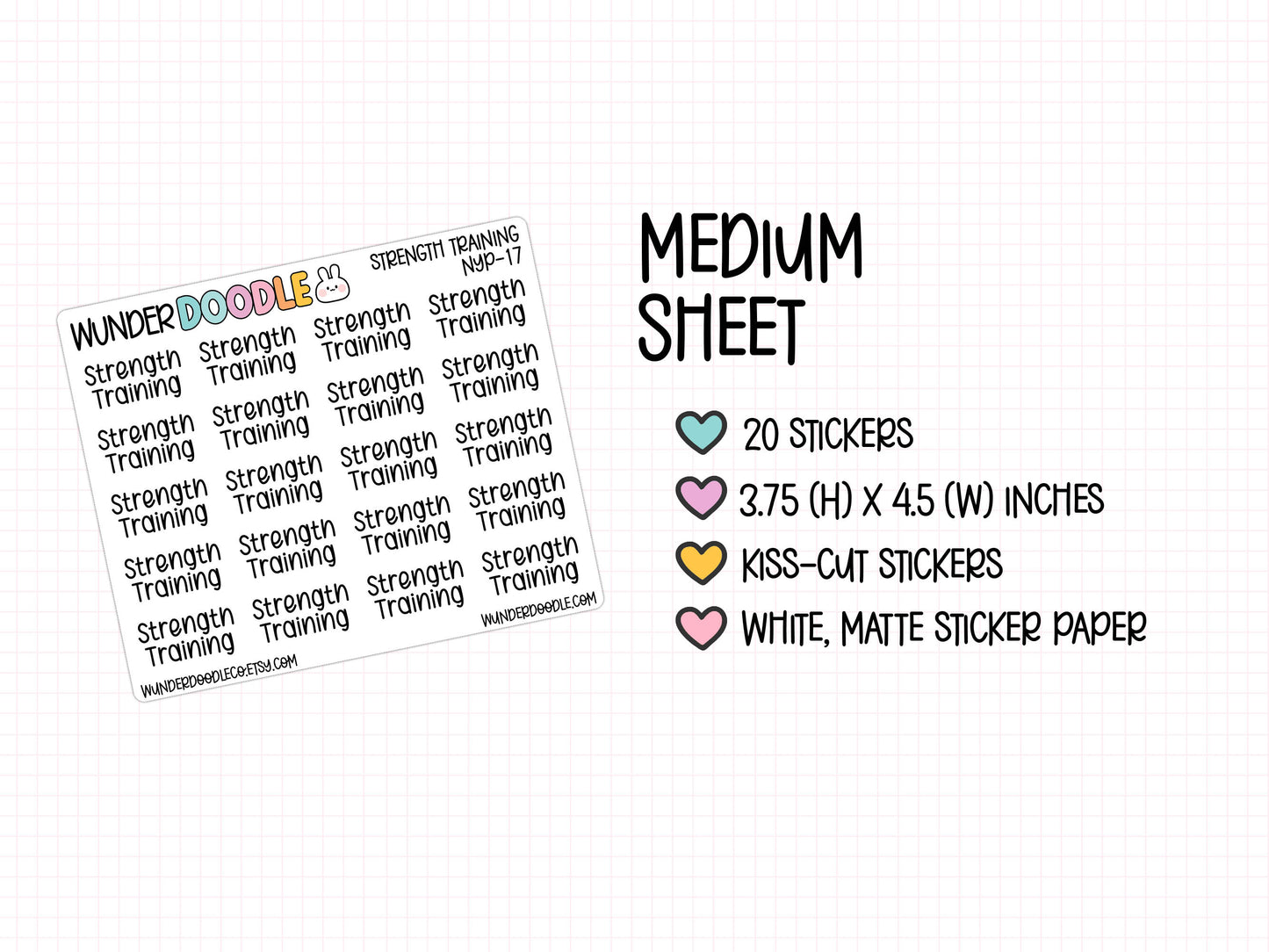 Strength Training Planner Stickers | NYP-17