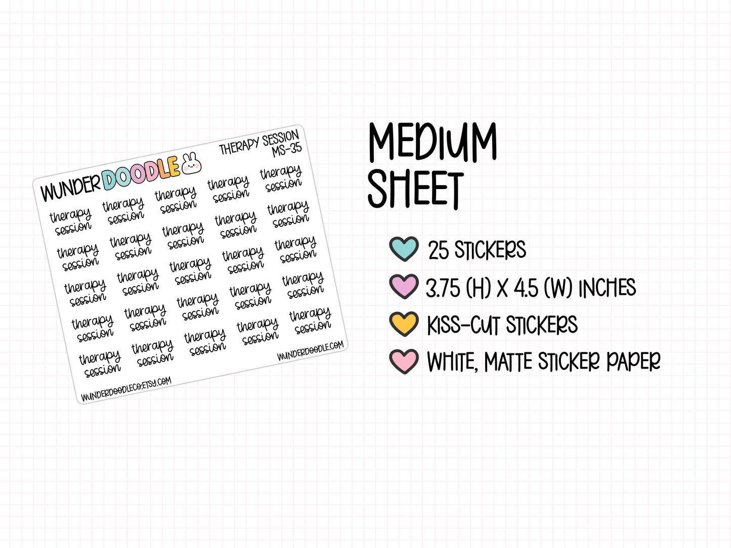 Therapy Session Planner Stickers | MS-35