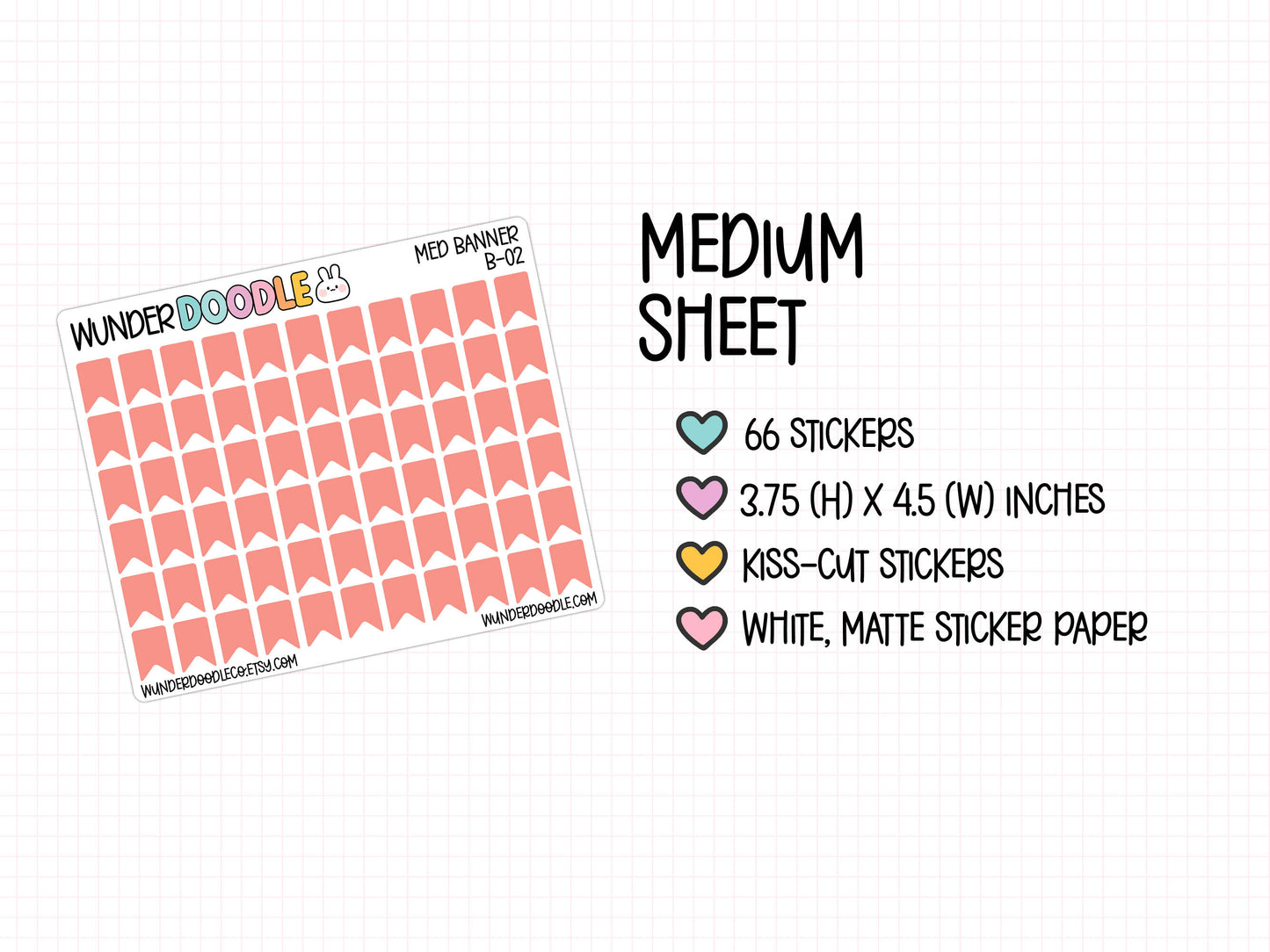 Medium Banner Planner Stickers | B-02