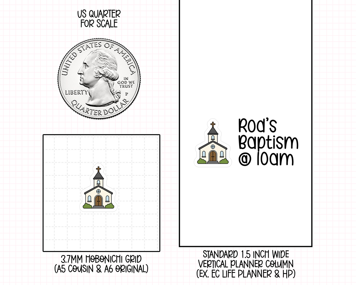 Church Planner Stickers | IC-198