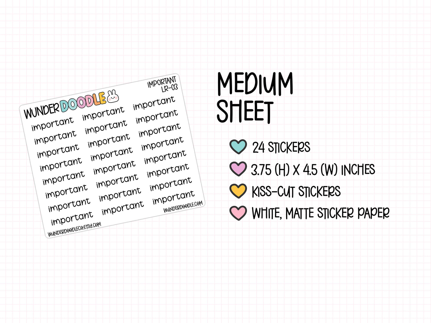 Important Planner Stickers | LR-03