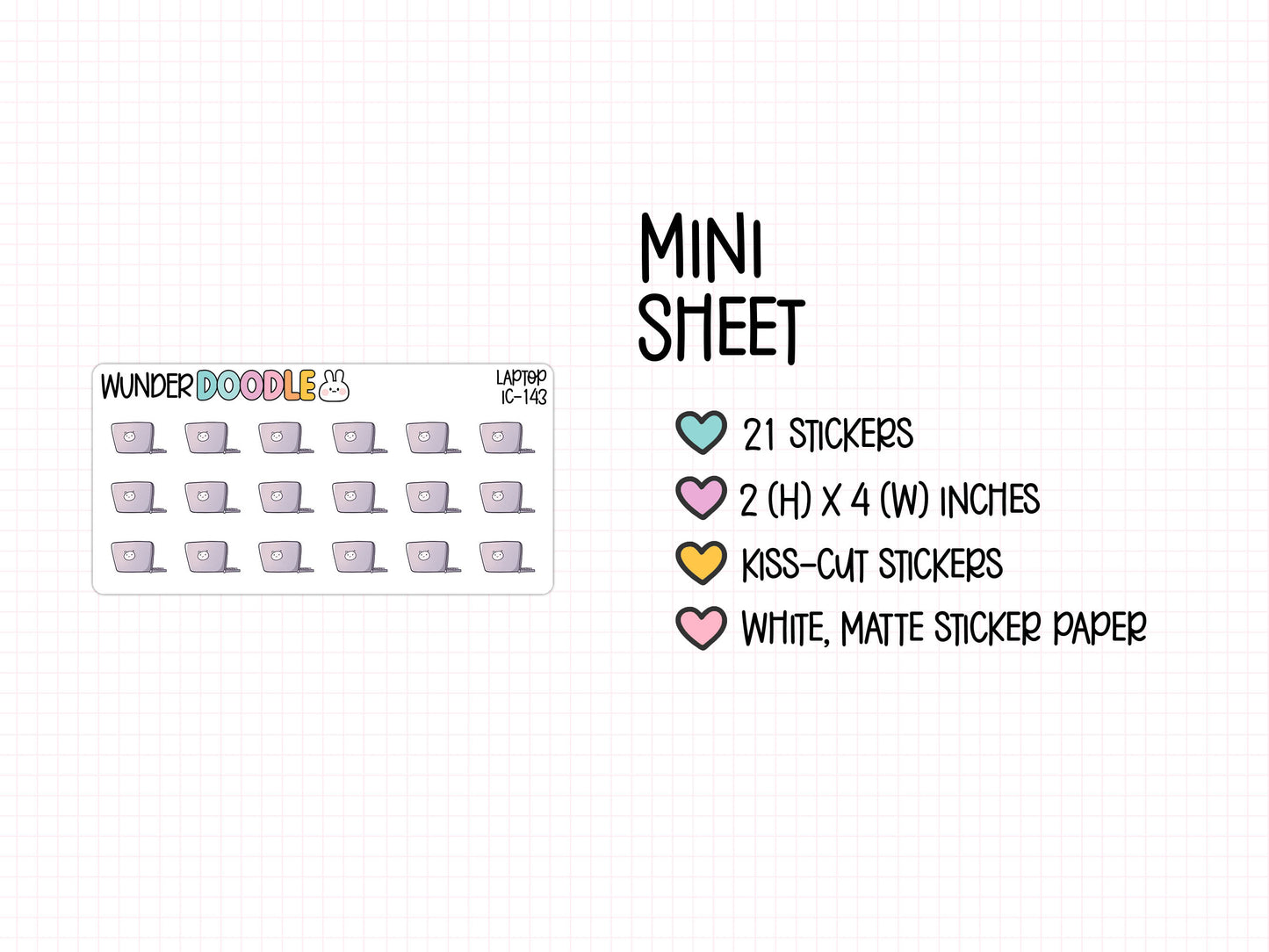 Laptop Planner Stickers | IC-143