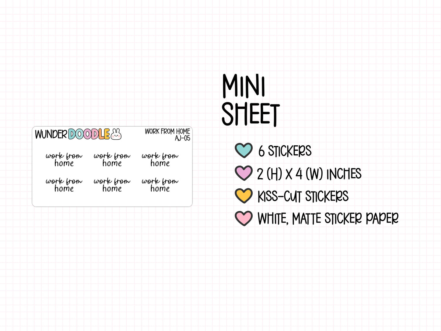 Work from Home Planner Stickers | AJ-05
