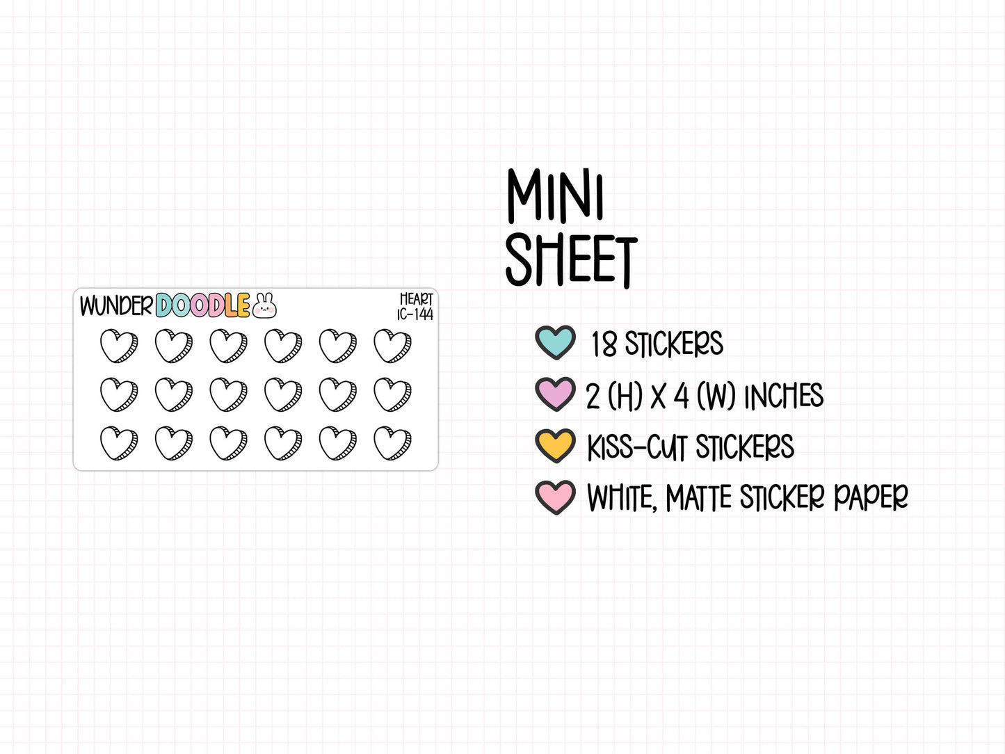 Heart Planner Stickers | IC-144