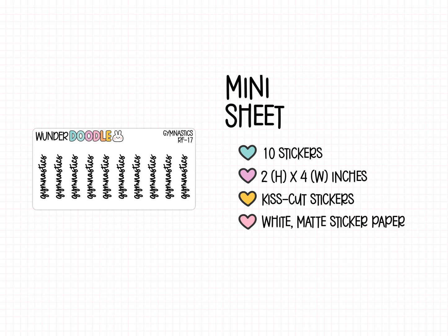 Gymnastics Planner Stickers | RF-17