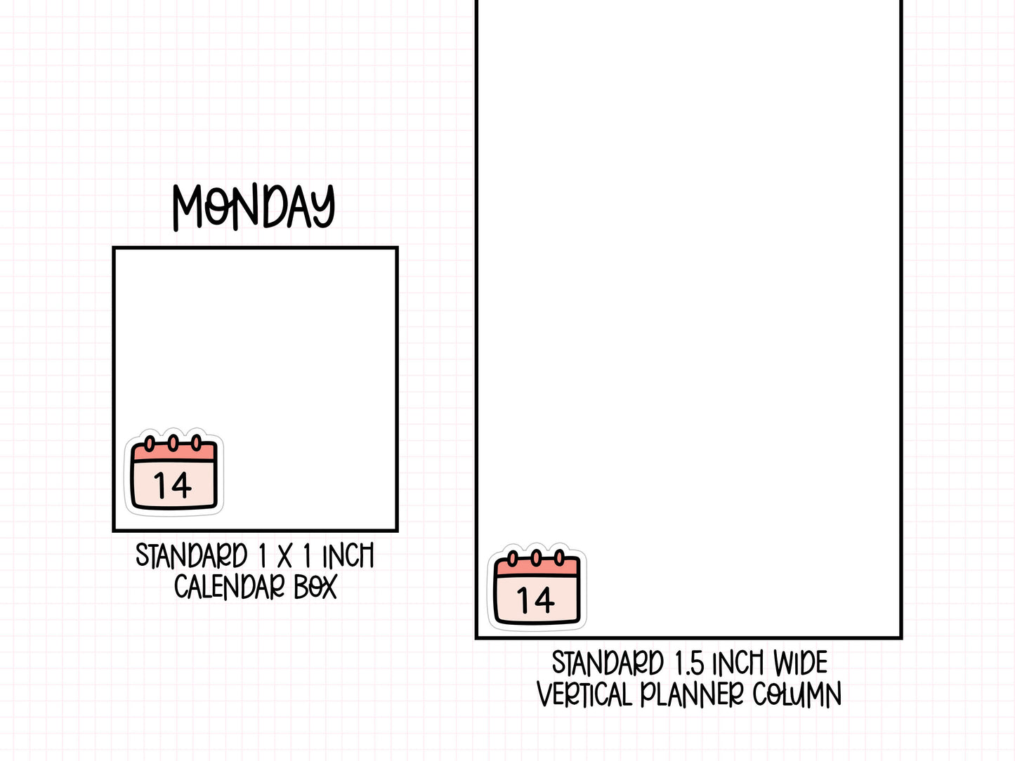 Calendar Icon Planner Stickers | IC-147