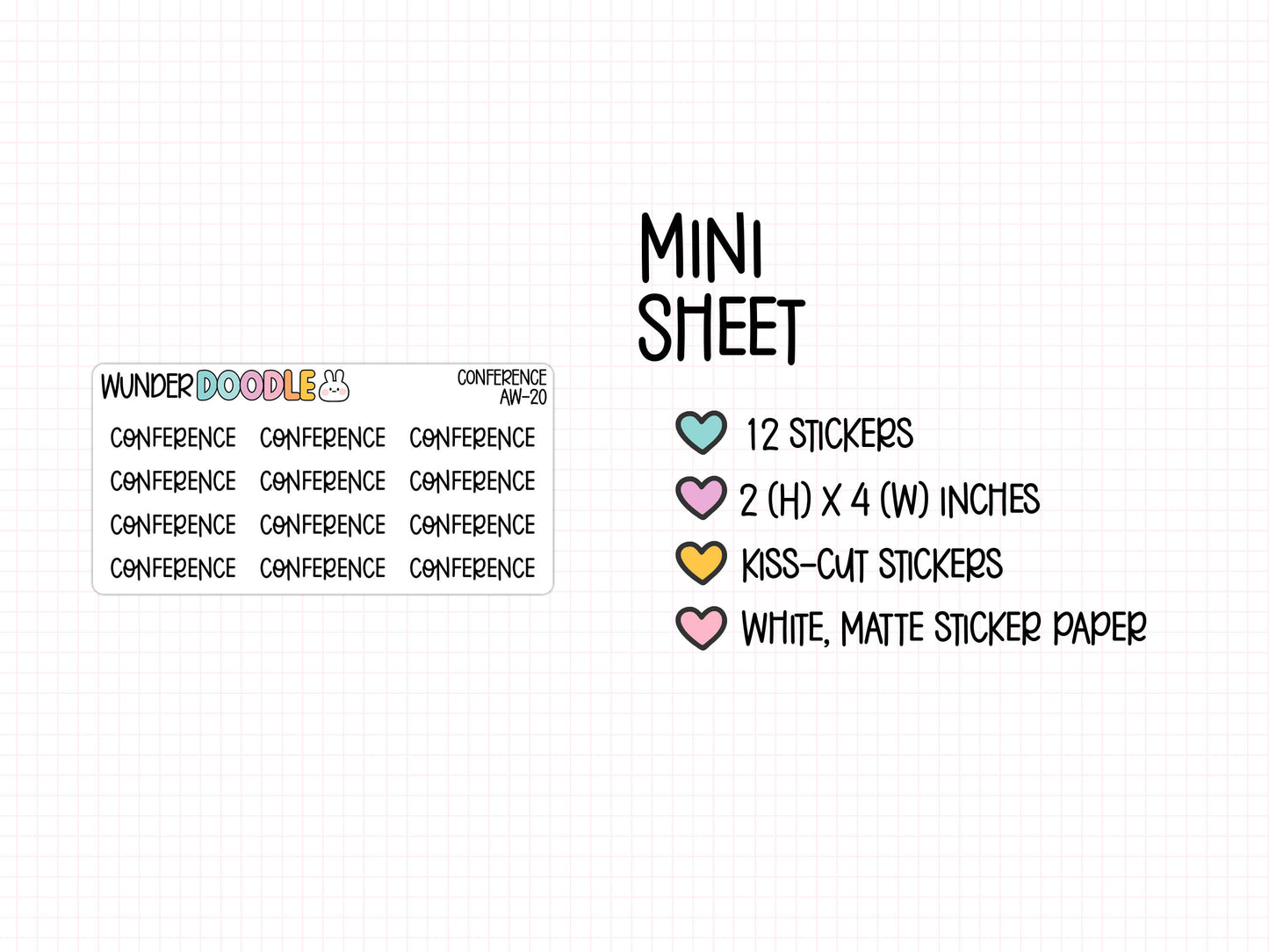 Conference Planner Stickers | AW-20