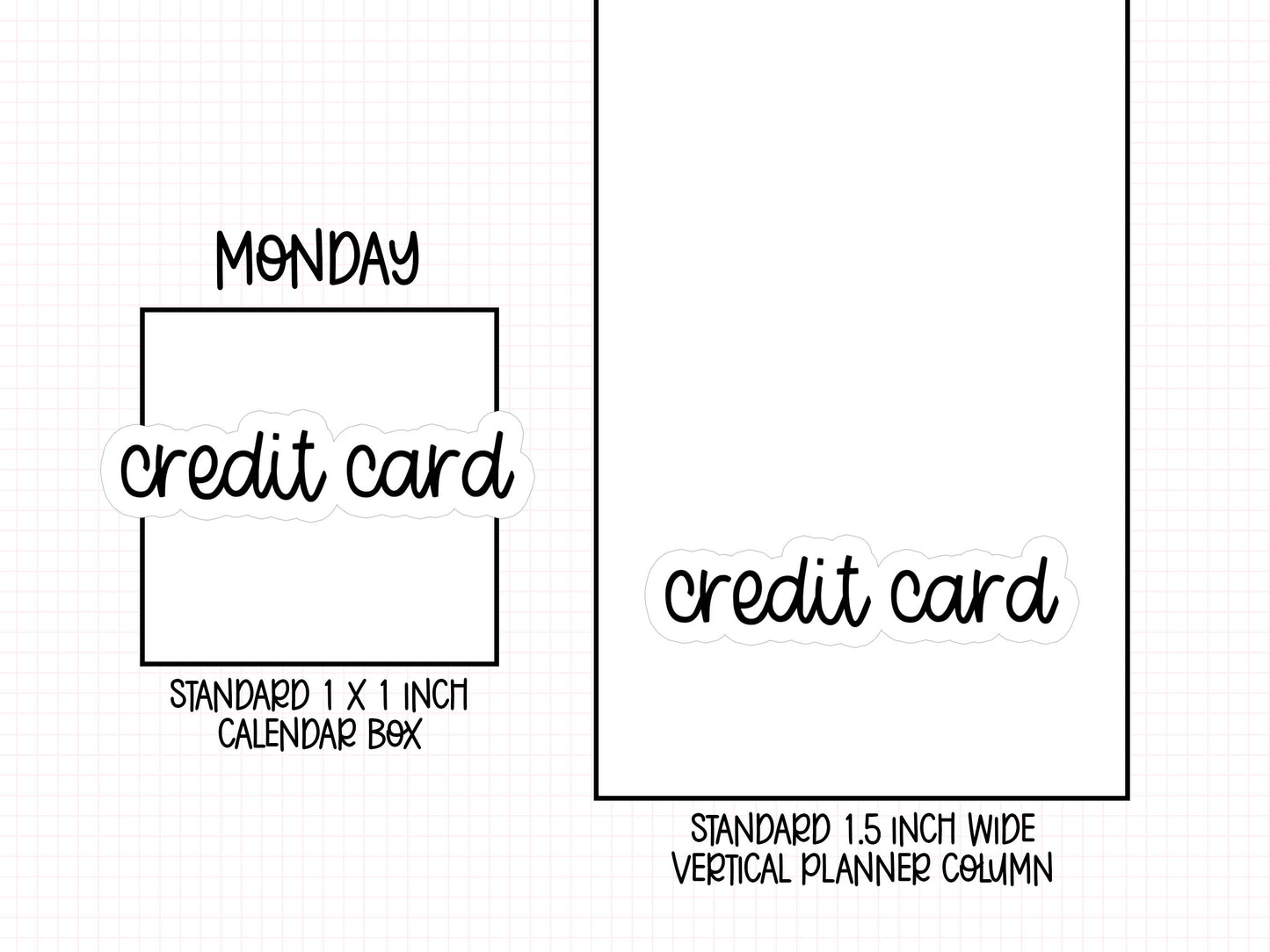Credit Card Planner Stickers | MS-011