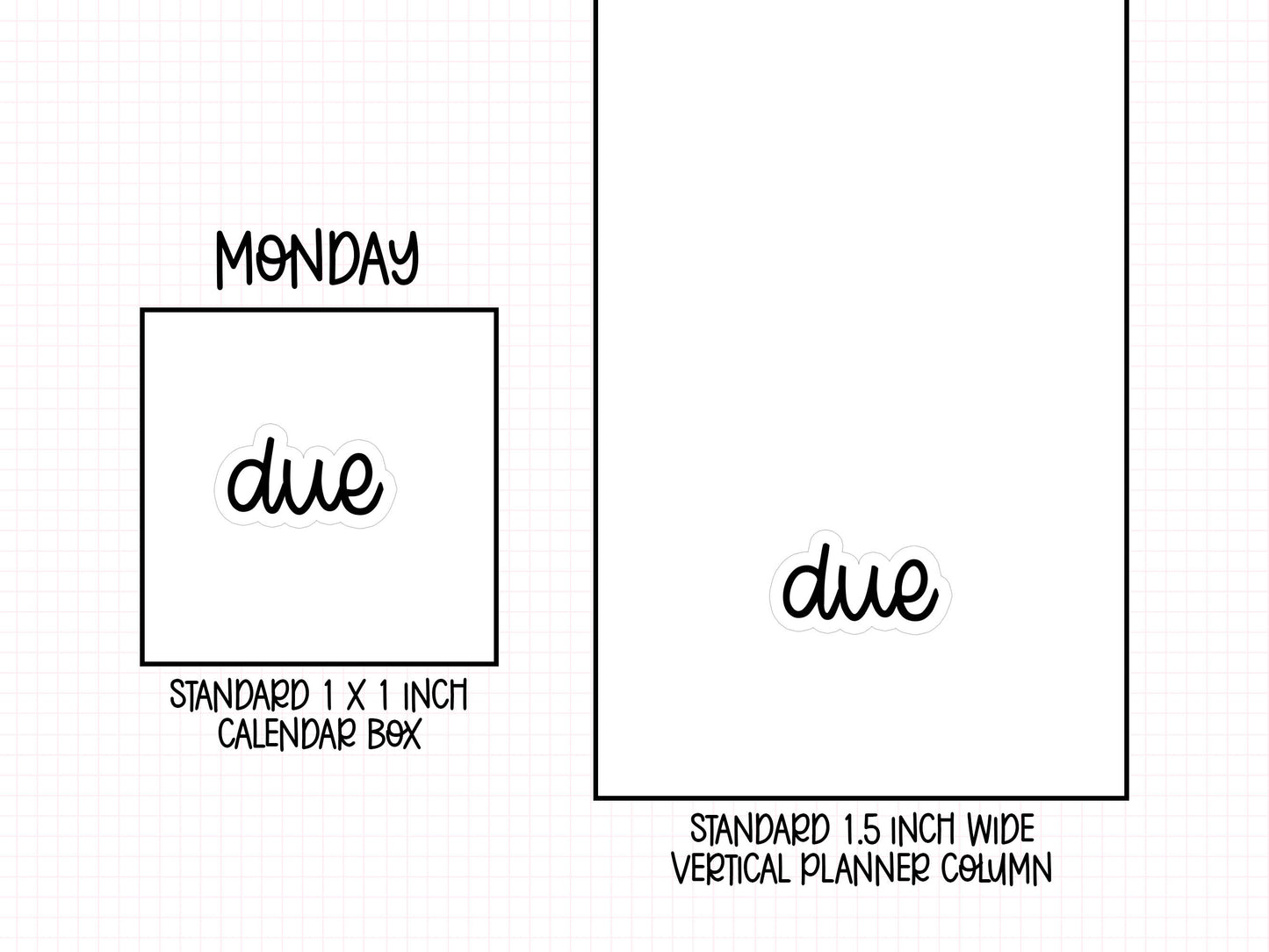 Due Planner Stickers | MS-33