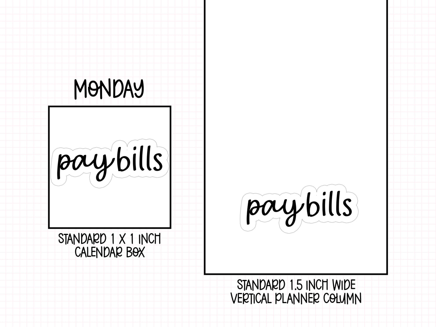 Pay Bills Planner Stickers | AJ-01
