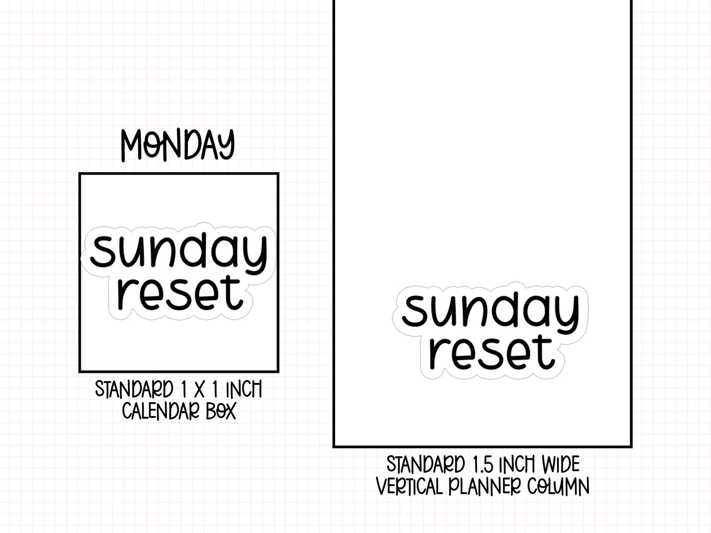 Sunday Reset Planner Stickers | LR-021
