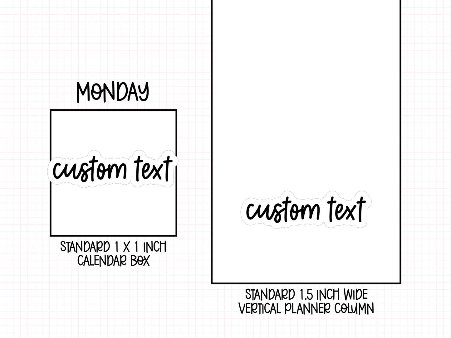 Custom Text Planner Stickers | CS-CUSTOM