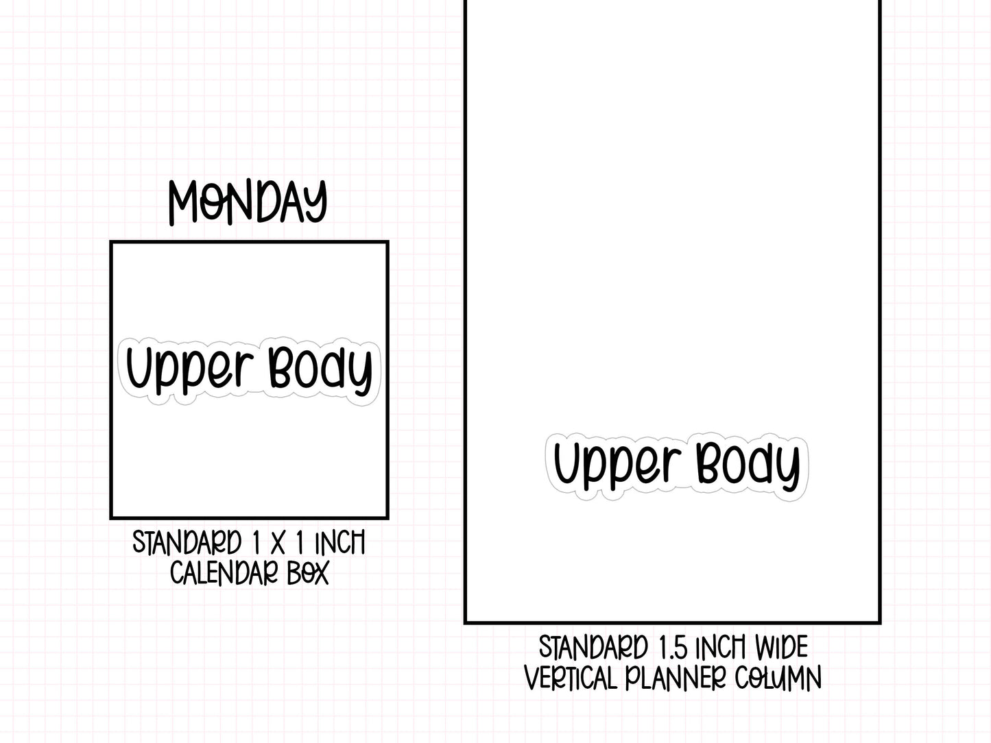 Upper Body Planner Stickers | NYP-21