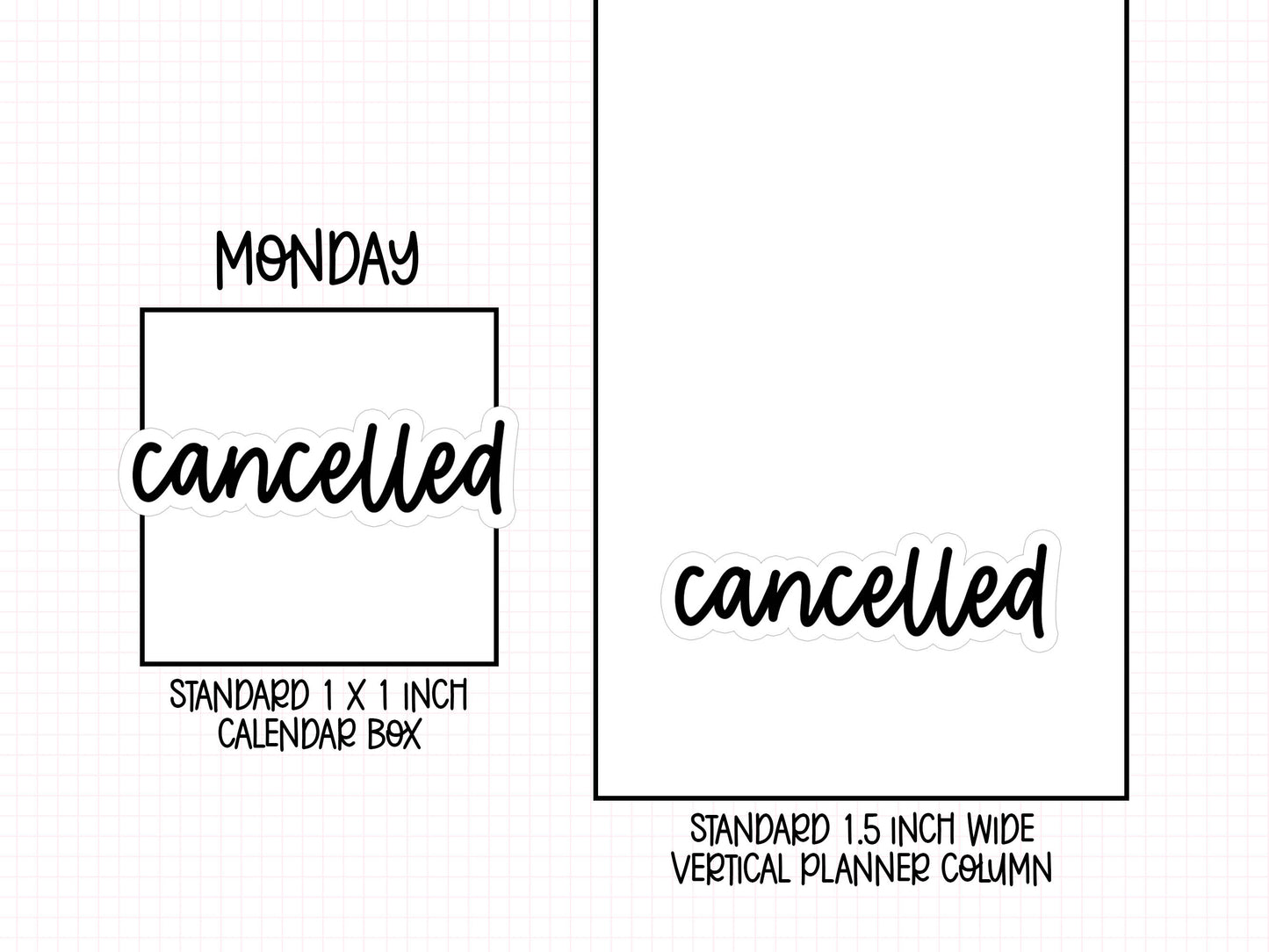 Cancelled Planner Stickers | CS-08