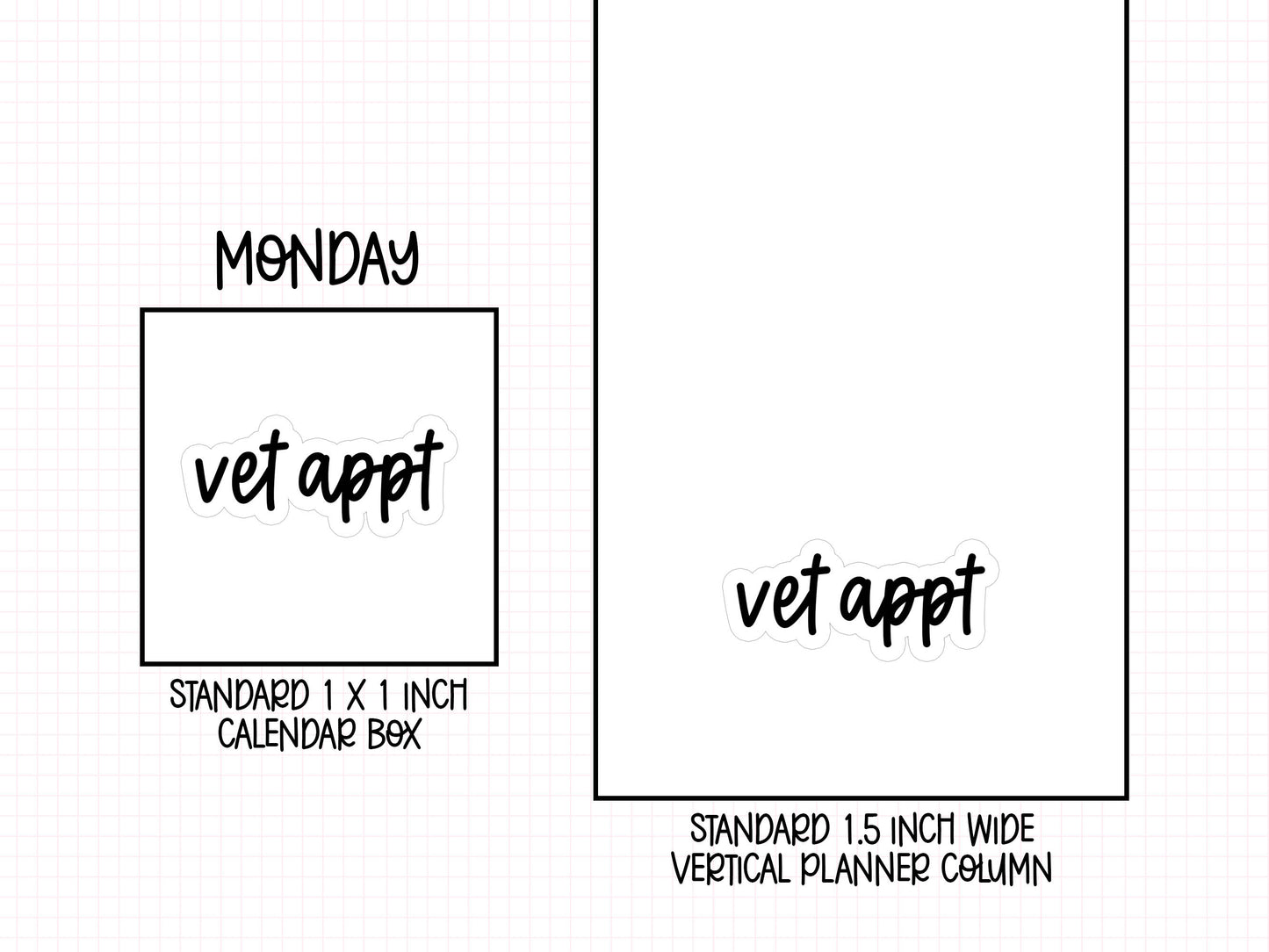 Vet Appt Planner Stickers | CS-013
