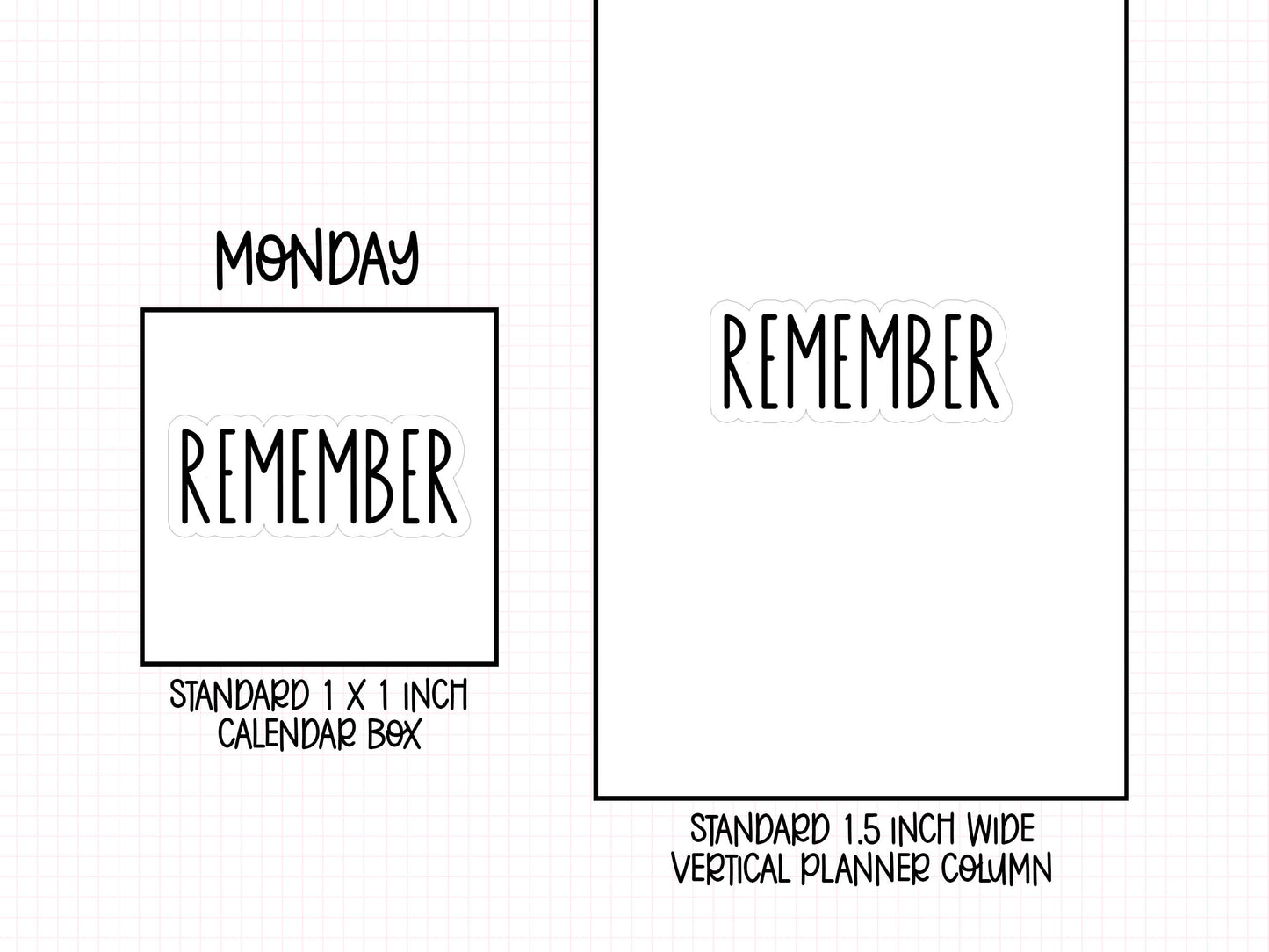 Remember Planner Stickers | SC-04